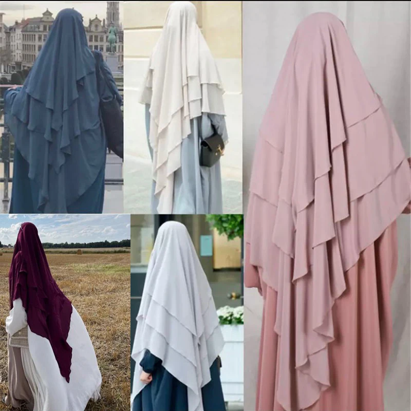 Three-layer Turban Islamic Prayer Hijab Khimar Muslim Women Niqab Ramadan Overhead Dubai Turkish One Piece Jilbab
Three-layer Turban Islamic Prayer Hijab Khimar Muslim Women Niqab Ramadan Overhead Dubai Turkish One Piece Jilbab