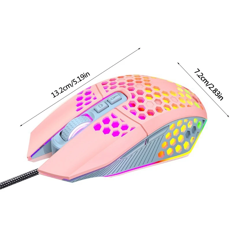 Premium and Portable Honeycomb Hollow Gaming Mouse Wired Computer Parts Electronic Game Mice 7 Buttons Programmable
Premium and Portable Honeycomb Hollow Gaming Mouse Wired Computer Parts Electronic Game Mice 7 Buttons Programmable