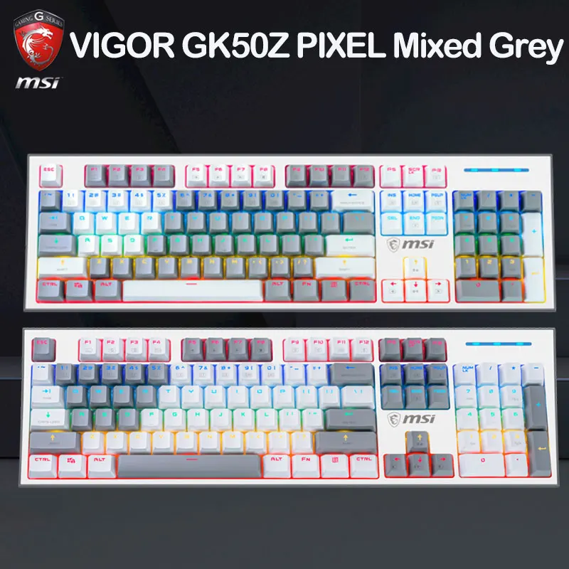 Механическая клавиатура Проводная игровая клавиатура RGB MSI VIGOR GK50Z PIXEL смешанный серый 104 голубой красный переключатель для игрового ноутбук... 
Механическая клавиатура Проводная игровая клавиатура RGB MSI VIGOR GK50Z PIXEL смешанный серый 104 голубой красный переключатель для игрового ноутбук...
