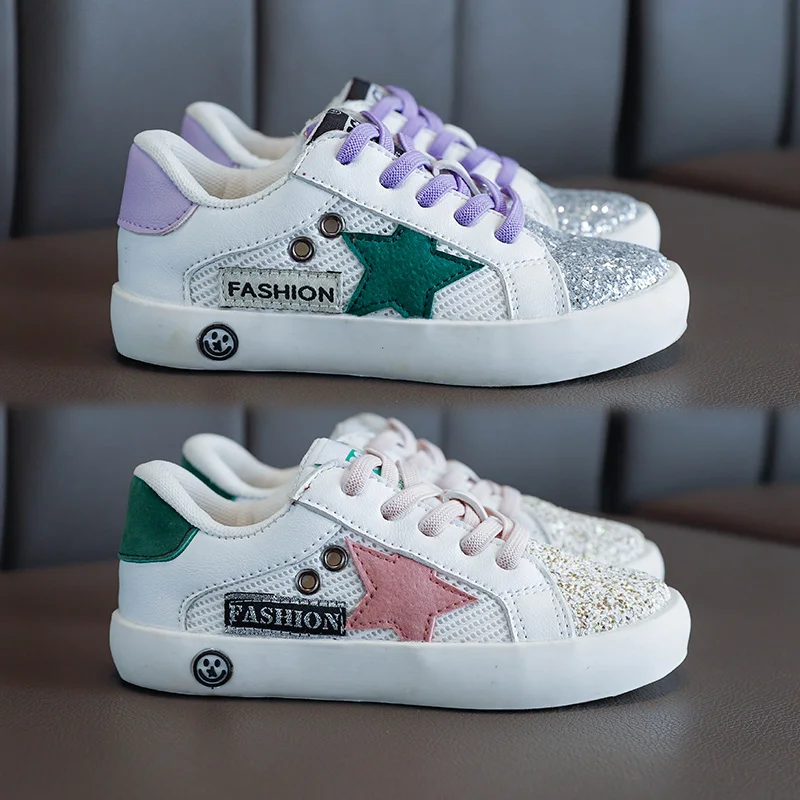 Kids Bling Shoes For Boys Girls PU Five-Pointed Star Children Casual Shoes Lace-Up Rubber Sole Toddler Fashion Shoes
Kids Bling Shoes For Boys Girls PU Five-Pointed Star Children Casual Shoes Lace-Up Rubber Sole Toddler Fashion Shoes