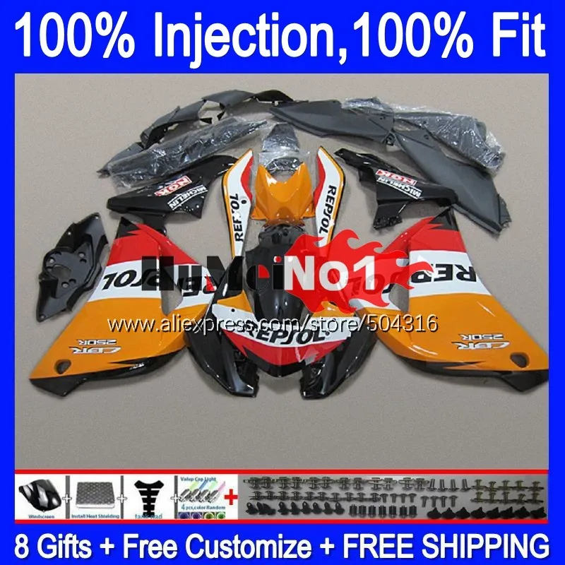 Инъекция OEM для HONDA CBR250R MC41 11 12 2013 2014 2015 127MC.9 CBR250 CBR 250R 250 R 2011 2012 13 14 15 обтекатель оранжевый глянцевый
Инъекция OEM для HONDA CBR250R MC41 11 12 2013 2014 2015 127MC.9 CBR250 CBR 250R 250 R 2011 2012 13 14 15 обтекатель оранжевый глянцевый
