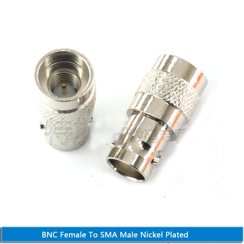 New BNC To SMA Cable Connector Socket Q9 BNC Female to SMA Male Plug Nickel Plated Brass Straight Coaxial RF Adapters
New BNC To SMA Cable Connector Socket Q9 BNC Female to SMA Male Plug Nickel Plated Brass Straight Coaxial RF Adapters
