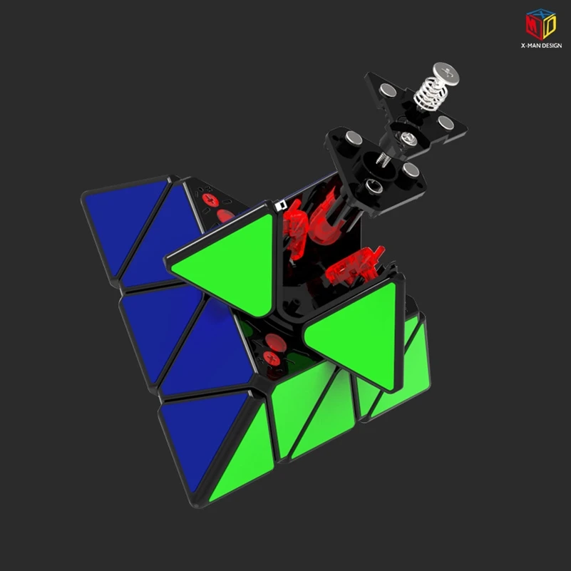 

X-MAN QIYI XMD Pyramid 3x3x3 Magnetic Magic cube QiYi 3x3x3 puzzle cubo magico Profissional magic cube fun game cube toys for ki