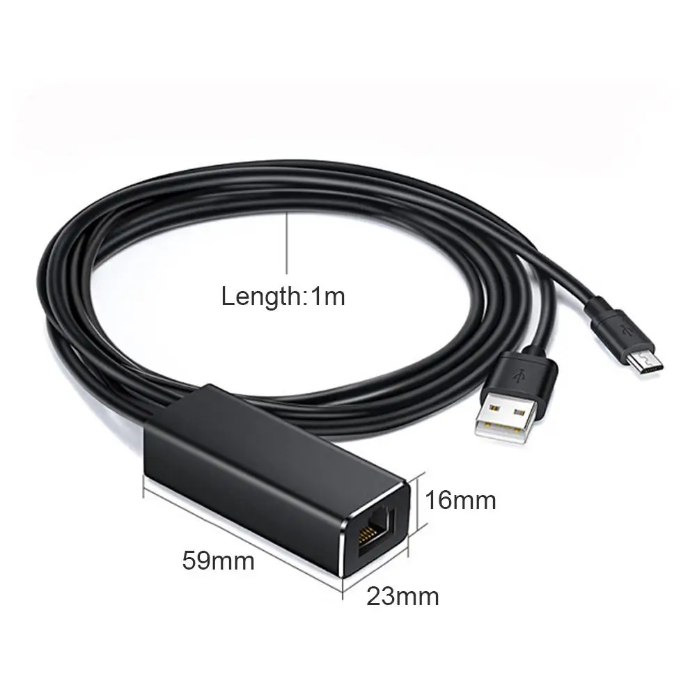 Адаптер Micro USB для Ethernet RJ45 декор игр домашний телевизор ТВ-приставки 480 Мбит/с