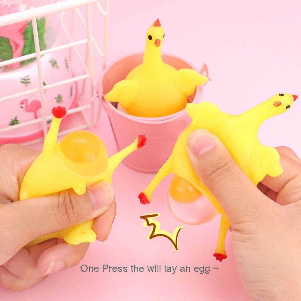Squeeze Toy Anti Stress Chickens Lay Eggs Novelty Toys For Children Fidget Stress Balls Key Chain Funny Laying Hens Kids Gift
Squeeze Toy Anti Stress Chickens Lay Eggs Novelty Toys For Children Fidget Stress Balls Key Chain Funny Laying Hens Kids Gift