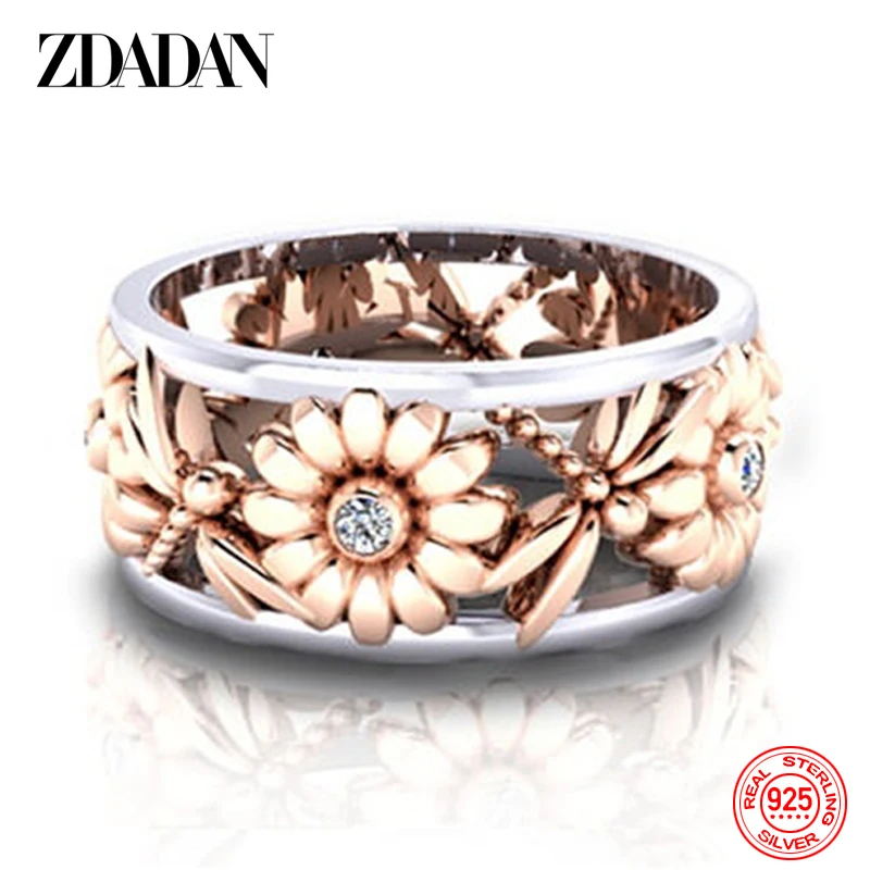 ZDADAN 925 Sterling Silver Sunflower Crystal Ring For Women Fashion Rings Jewelry Accessories
ZDADAN 925 Sterling Silver Sunflower Crystal Ring For Women Fashion Rings Jewelry Accessories