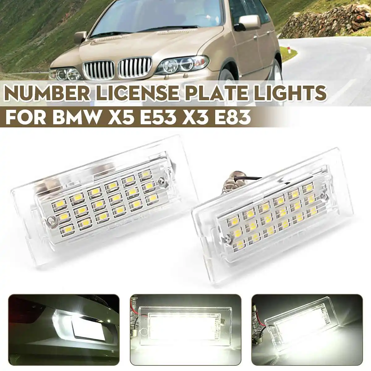 2 шт. светодиодный номерной знак светильник для BMW E53 X5 1999-2003 E83 X3 2003-2010
2 шт. светодиодный номерной знак светильник для BMW E53 X5 1999-2003 E83 X3 2003-2010