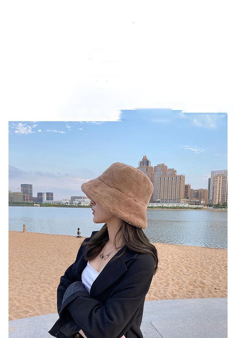 Fashion Faux Fur Women Bucket Hat for Autumn and Winter Sweet and Cute Rabbit Fur Plush Thickened Soft Fishing Cap Outdoor Hats
Fashion Faux Fur Women Bucket Hat for Autumn and Winter Sweet and Cute Rabbit Fur Plush Thickened Soft Fishing Cap Outdoor Hats