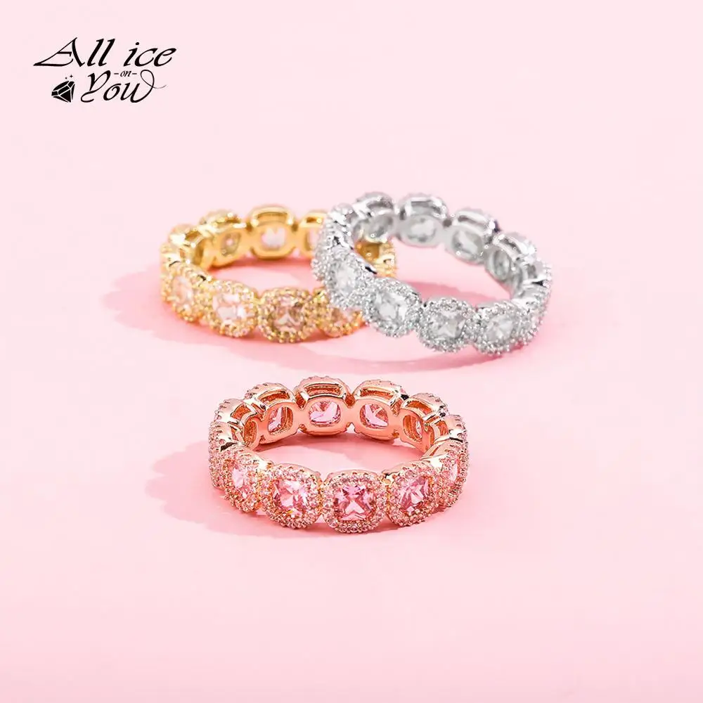 ALLICEONYOU New Iced Out Fashion Cubic Zirconia Tennis Round Luxury Ring wedding band Women Rings Hip Hop Jewelry For Gift
ALLICEONYOU New Iced Out Fashion Cubic Zirconia Tennis Round Luxury Ring wedding band Women Rings Hip Hop Jewelry For Gift