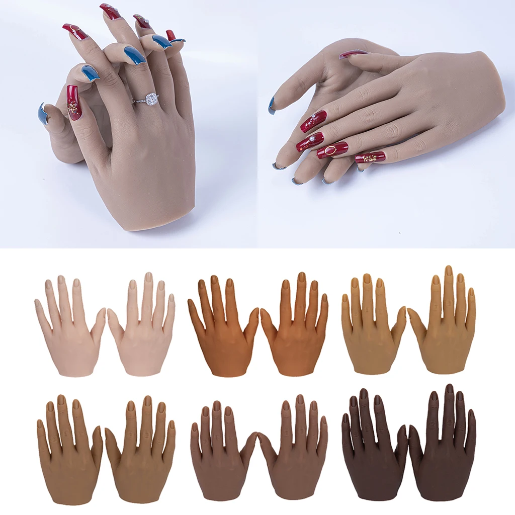 Silicone Practice Hands For Nails Lifesize Mannequin Female Model Display Hands Reusable False Nail Finger Training Hand
Silicone Practice Hands For Nails Lifesize Mannequin Female Model Display Hands Reusable False Nail Finger Training Hand