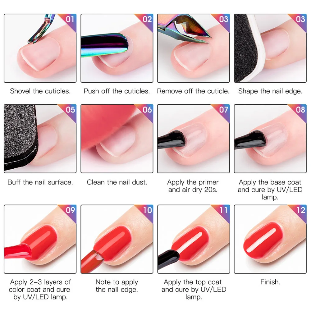 12 Colors Nail Gel Polish Set Nail Polish Starter Kit UV/LED Cured Nail Art Manicure Kit for Home Nail Salon
12 Colors Nail Gel Polish Set Nail Polish Starter Kit UV/LED Cured Nail Art Manicure Kit for Home Nail Salon