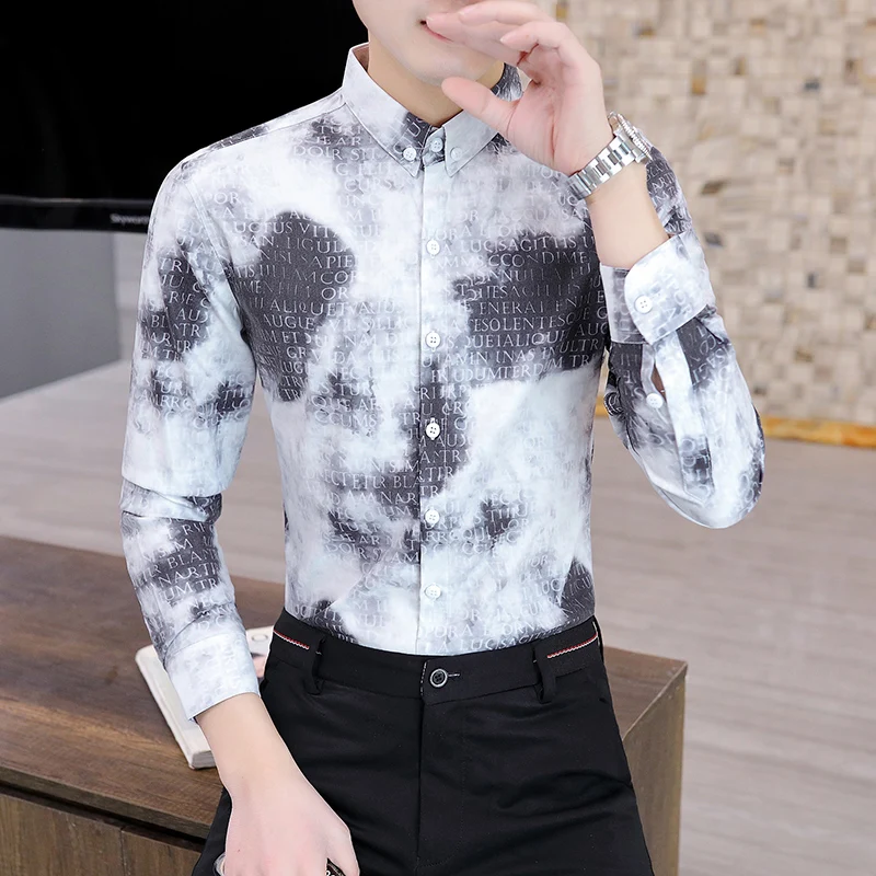 2021 Spring Velvet Men Shirts Long Sleeve Casual Shirt Fashion Letter Printed Formal Business Dress Shirts Male Clothing Camisa 
2021 Spring Velvet Men Shirts Long Sleeve Casual Shirt Fashion Letter Printed Formal Business Dress Shirts Male Clothing Camisa