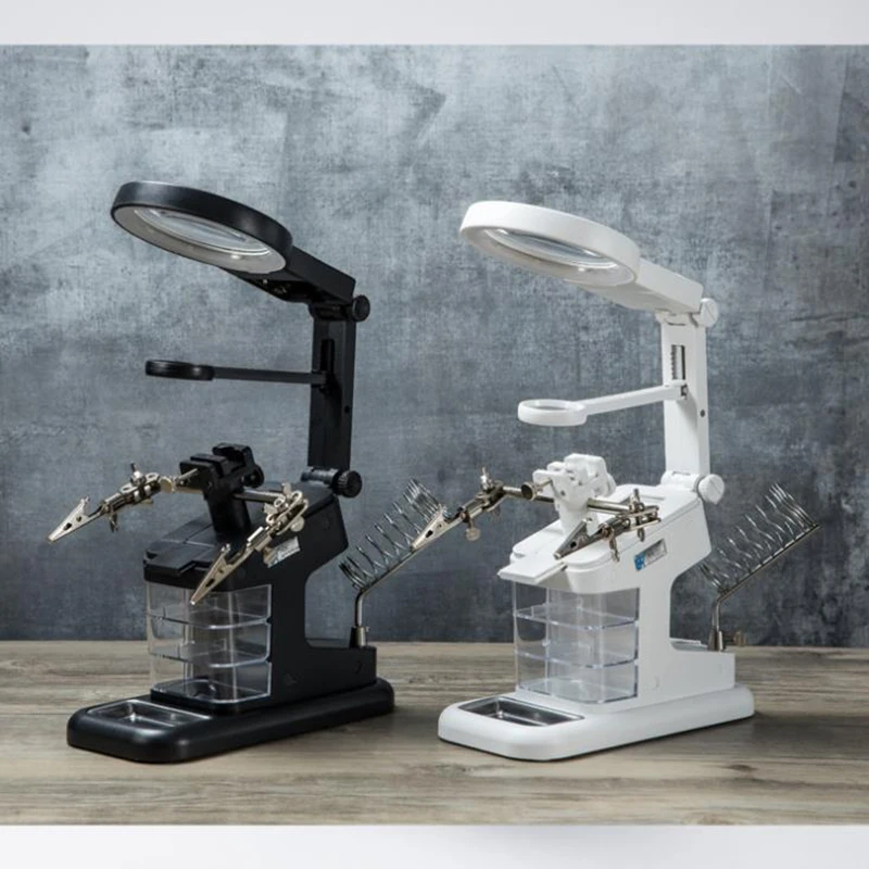 Hand Helping Glass Lens Desk Station Repair Tools Welding Magnifying Auxiliary Loupe Desktop with LED Light Lens
Hand Helping Glass Lens Desk Station Repair Tools Welding Magnifying Auxiliary Loupe Desktop with LED Light Lens