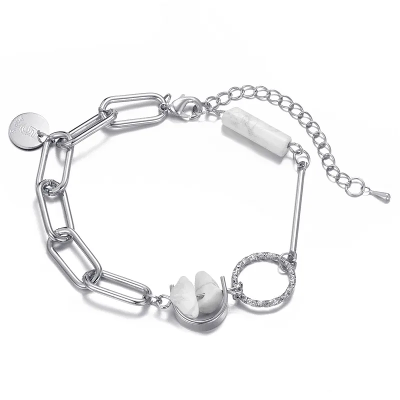 Vintage Number Five Circle Name Bracelets Steel Bar Natural Crushed Stone White Granite Charm Bracelet wholesale lots
Vintage Number Five Circle Name Bracelets Steel Bar Natural Crushed Stone White Granite Charm Bracelet wholesale lots