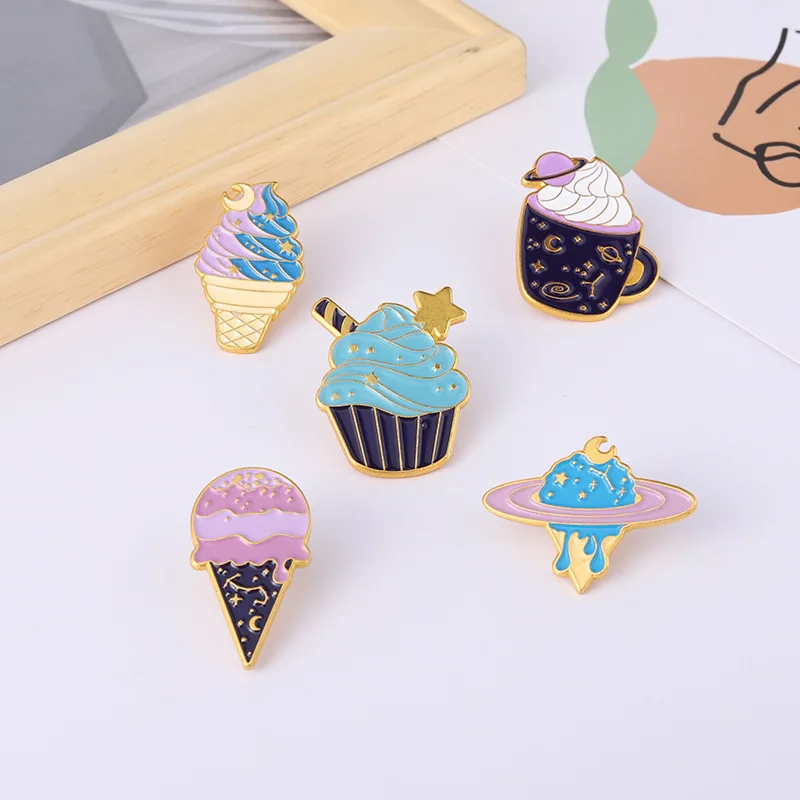 Kids Jewelry Creative Ice Cream Moon Star Sky Enamel Pins Brooches Bag Hat Lapel Pin Badge
Kids Jewelry Creative Ice Cream Moon Star Sky Enamel Pins Brooches Bag Hat Lapel Pin Badge