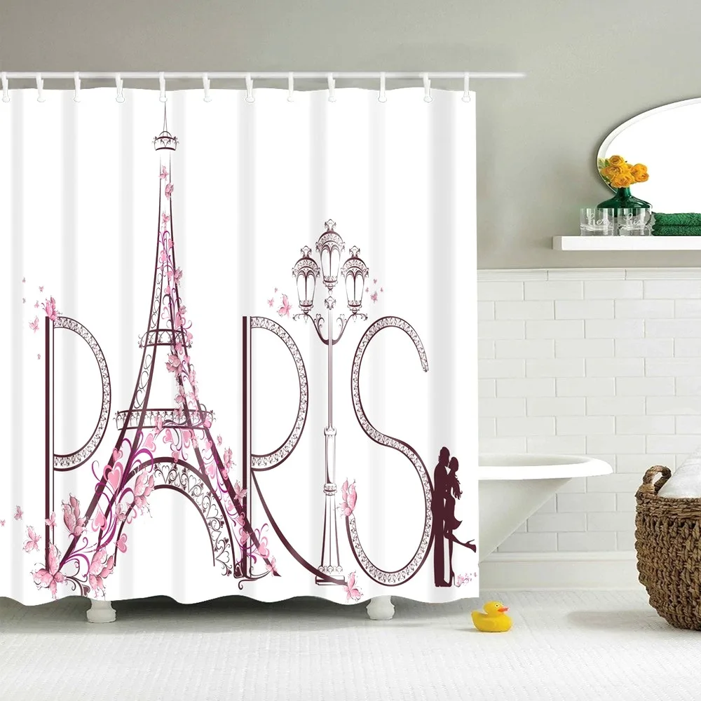 Dafield Paris Shower Curtain Oil Painting City France Tower Print Polyester Fabric Bathroom Decor Sets with Hooks
Dafield Paris Shower Curtain Oil Painting City France Tower Print Polyester Fabric Bathroom Decor Sets with Hooks