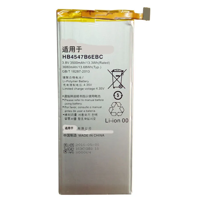 HB4547B6EBC 4500mAh Battery for HuaWei Honor 6 Plus 6plus PE-TL20 UL00 TL10 CL00
HB4547B6EBC 4500mAh Battery for HuaWei Honor 6 Plus 6plus PE-TL20 UL00 TL10 CL00