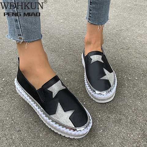 WDHKUN Women Spring Autumn Sneaker Slip on Crystal Vulcanized Shoes Woman Casual Flat Soft Walking Footwear Zapatos De Mujer
WDHKUN Women Spring Autumn Sneaker Slip on Crystal Vulcanized Shoes Woman Casual Flat Soft Walking Footwear Zapatos De Mujer