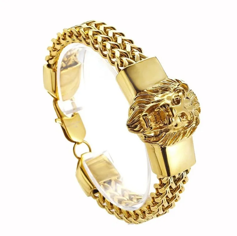 Men Punk Retro Gothic Hip Hop Lion Head Bracelet Jewelry 
Men Punk Retro Gothic Hip Hop Lion Head Bracelet Jewelry