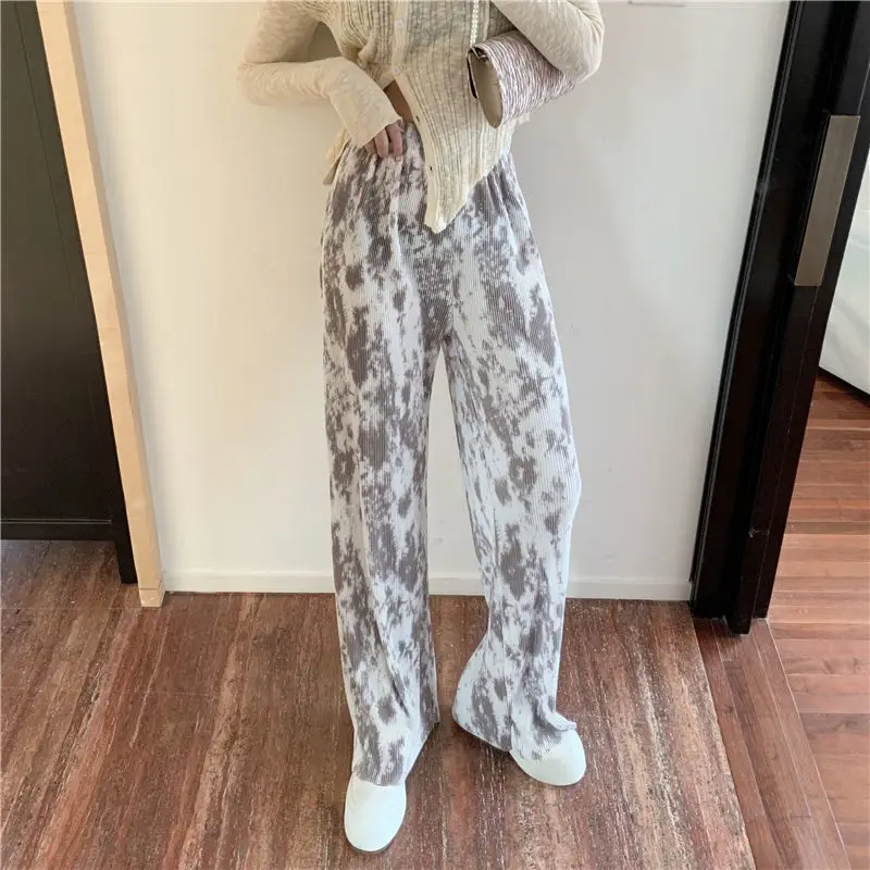 Tie dyed casual pants women's 2021 summer trend new high waist straight pants loose and slim floor length pants
Tie dyed casual pants women's 2021 summer trend new high waist straight pants loose and slim floor length pants