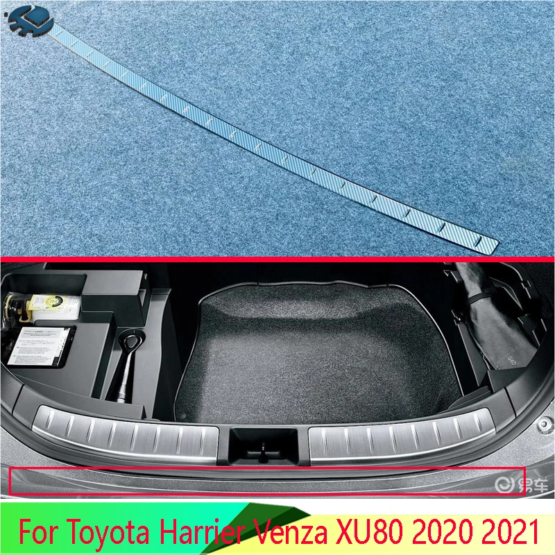 

For Toyota Harrier Venza XU80 2020 2021 Stainless steel rear bumper protection window sill outside trunks decorative plate pedal