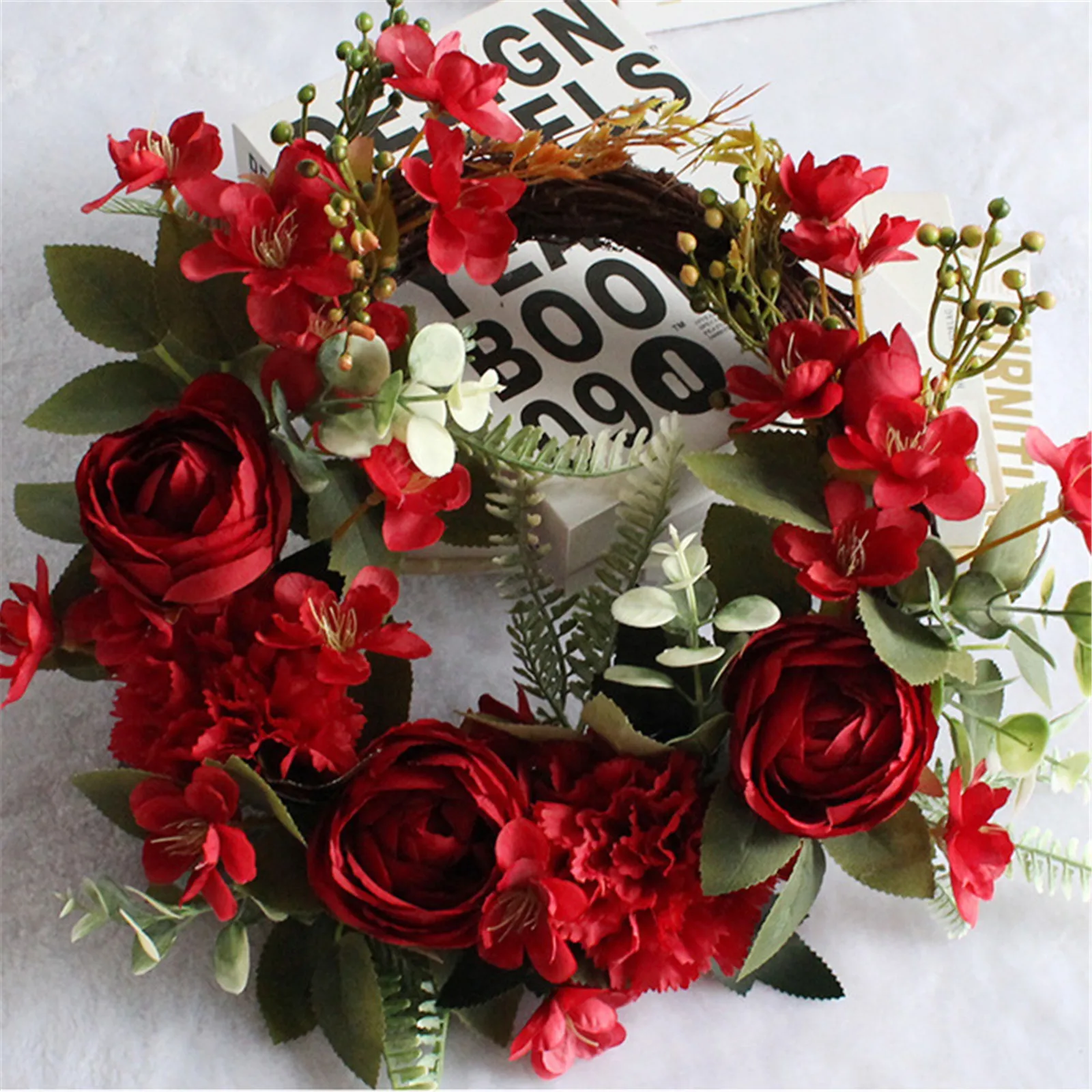 Simulation Peony Flower Wreaths Door Perfect Quality Artificial Garland For Wedding Decoration Home Party Decor
Simulation Peony Flower Wreaths Door Perfect Quality Artificial Garland For Wedding Decoration Home Party Decor