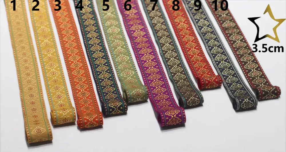 3.5cm national style jacquard webbing, 10 colors available,XERY191204B 
3.5cm national style jacquard webbing, 10 colors available,XERY191204B