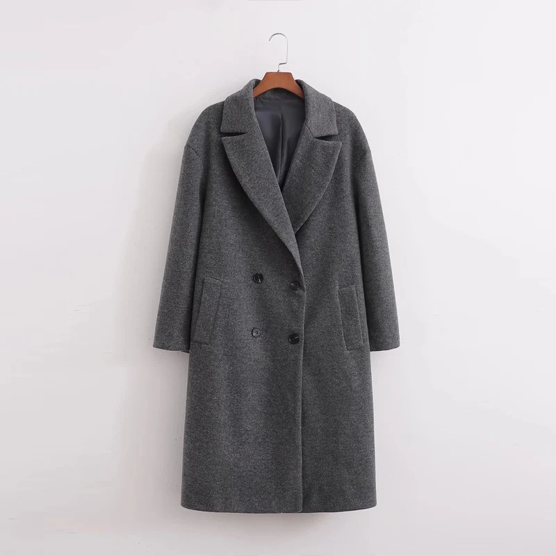 Women Casual Wool Blends Coats 2021 Autumn Winter Solid Double Breasted Loose Female Elegant Street OL Overcoat Outerwear
Women Casual Wool Blends Coats 2021 Autumn Winter Solid Double Breasted Loose Female Elegant Street OL Overcoat Outerwear