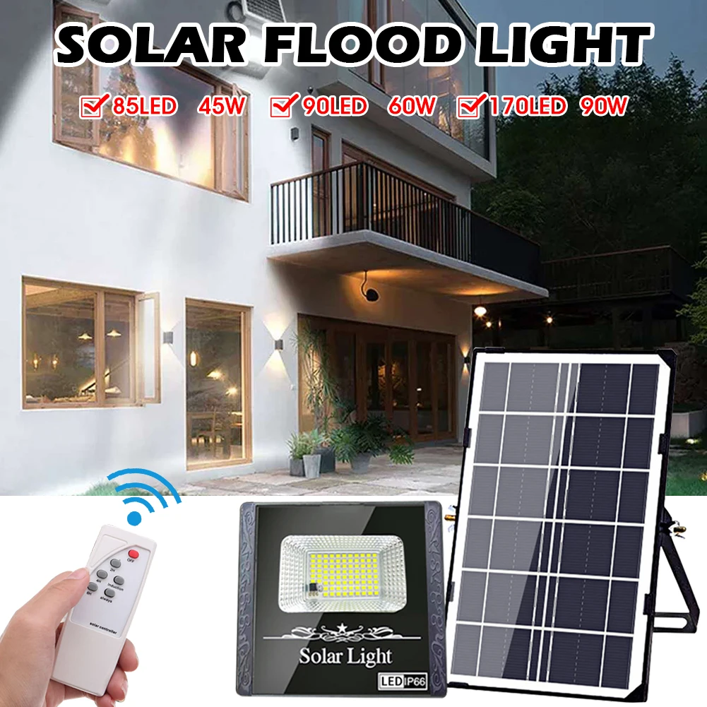 Solar light outdoor double safety light 85/90/170LED with remote IP67 waterproof street light wall light 45W/60W/90W/100W
Solar light outdoor double safety light 85/90/170LED with remote IP67 waterproof street light wall light 45W/60W/90W/100W
