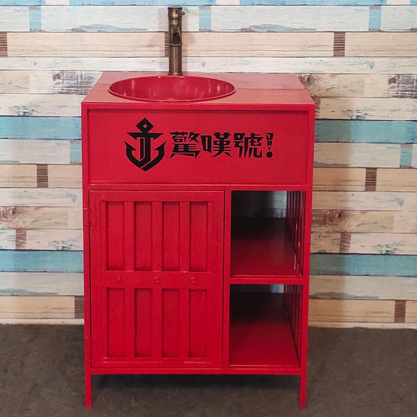 Industrial style pedestal basin integrated floor-standing wash basin bathroom cabinet personality creative wash basin 60*45*85cm
Industrial style pedestal basin integrated floor-standing wash basin bathroom cabinet personality creative wash basin 60*45*85cm