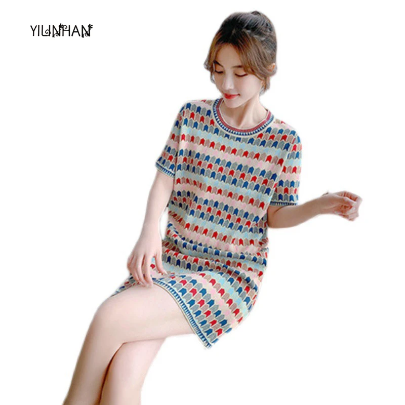 YILINHAN Sexy Runway Design Plaid Knitted Dress Women's Short Sleeve O-neck Pullover Dress Vintage Sweater Mini Dress
YILINHAN Sexy Runway Design Plaid Knitted Dress Women's Short Sleeve O-neck Pullover Dress Vintage Sweater Mini Dress