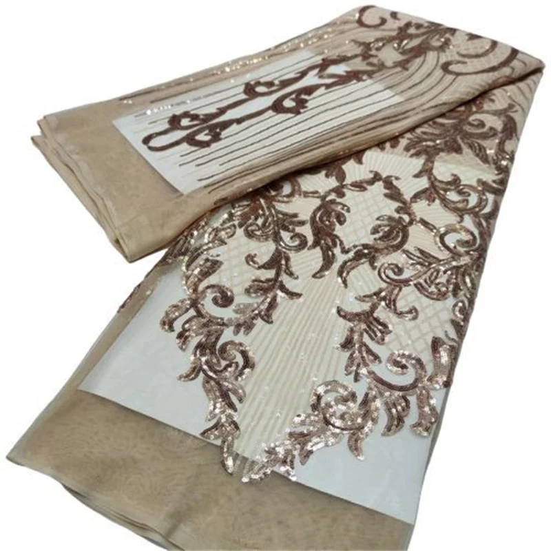 White French Sequins Tulle Lace Fabric Embroidery Nigerian Mesh Lace Fabrics 5 Yards African Lace Fabric For Wedding Gold
White French Sequins Tulle Lace Fabric Embroidery Nigerian Mesh Lace Fabrics 5 Yards African Lace Fabric For Wedding Gold