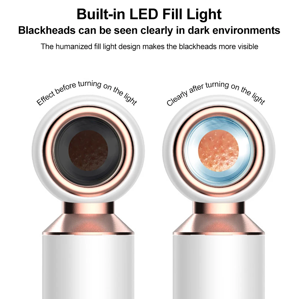 D03 Visual Blackhead Remover Pore Vacuum Cleaner Face Care Electric Facial Cleaning Against Black Dots Remove Acne Magnifier LED
D03 Visual Blackhead Remover Pore Vacuum Cleaner Face Care Electric Facial Cleaning Against Black Dots Remove Acne Magnifier LED