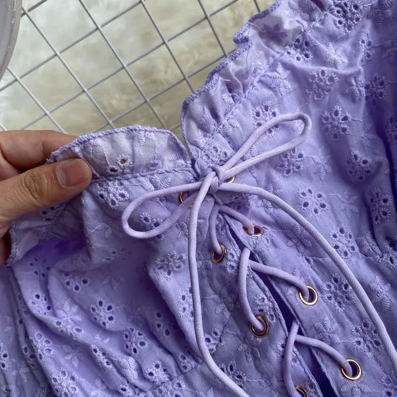 2021 new fashion women dress Chic Purple Short Dress Retro Square Collar Puff Sleeve Drawstring Dress Fashion Dress 
2021 new fashion women dress Chic Purple Short Dress Retro Square Collar Puff Sleeve Drawstring Dress Fashion Dress