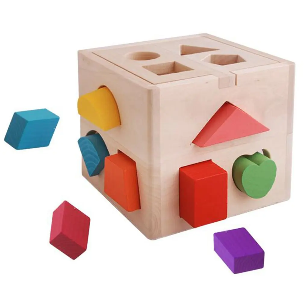Wooden Baby Toy Activity Cube Toys Early Learning Shape Sorting Box Baby Toys Geometric Shape Toy Cute
Wooden Baby Toy Activity Cube Toys Early Learning Shape Sorting Box Baby Toys Geometric Shape Toy Cute