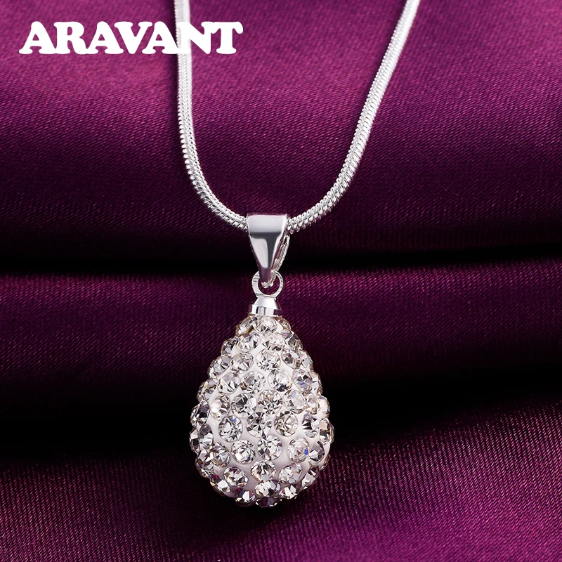 Silver 925 Necklaces Jewelry Women Wedding Fashion Water Drop CZ Crystal Zircon Stone Pendant Necklace Christmas Gift
Silver 925 Necklaces Jewelry Women Wedding Fashion Water Drop CZ Crystal Zircon Stone Pendant Necklace Christmas Gift
