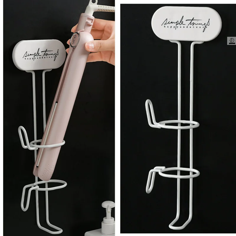 Hair Dryer Holder Straightener Curling Iron Storage Rack Wall-Mounted Metal Bathroom Shelf Sticky Blow Dryer Holder Spiral Stand
Hair Dryer Holder Straightener Curling Iron Storage Rack Wall-Mounted Metal Bathroom Shelf Sticky Blow Dryer Holder Spiral Stand