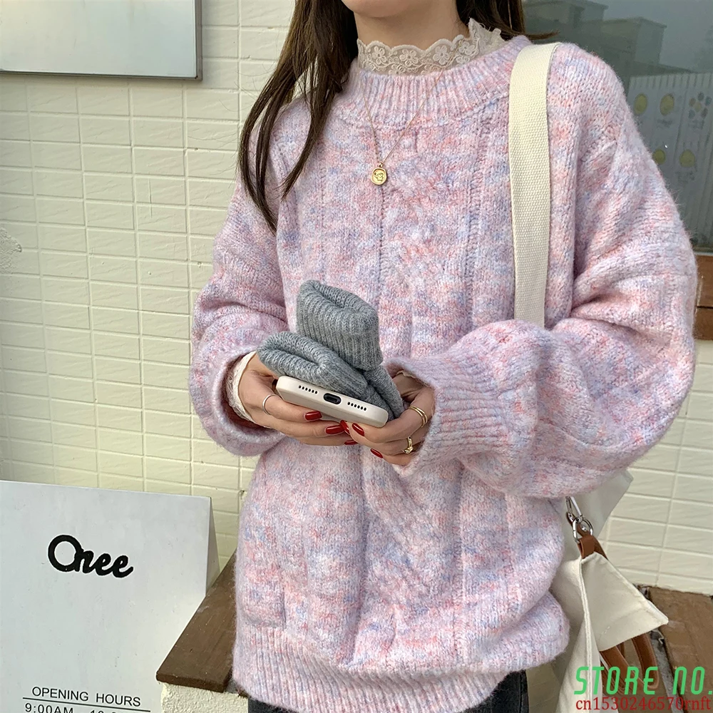 Fall Sweaters for Women Pink Beige O-Neck Pullovers Vintage Thick Knitted Long Sleeve Clothes Korean Style Loose Top
Fall Sweaters for Women Pink Beige O-Neck Pullovers Vintage Thick Knitted Long Sleeve Clothes Korean Style Loose Top