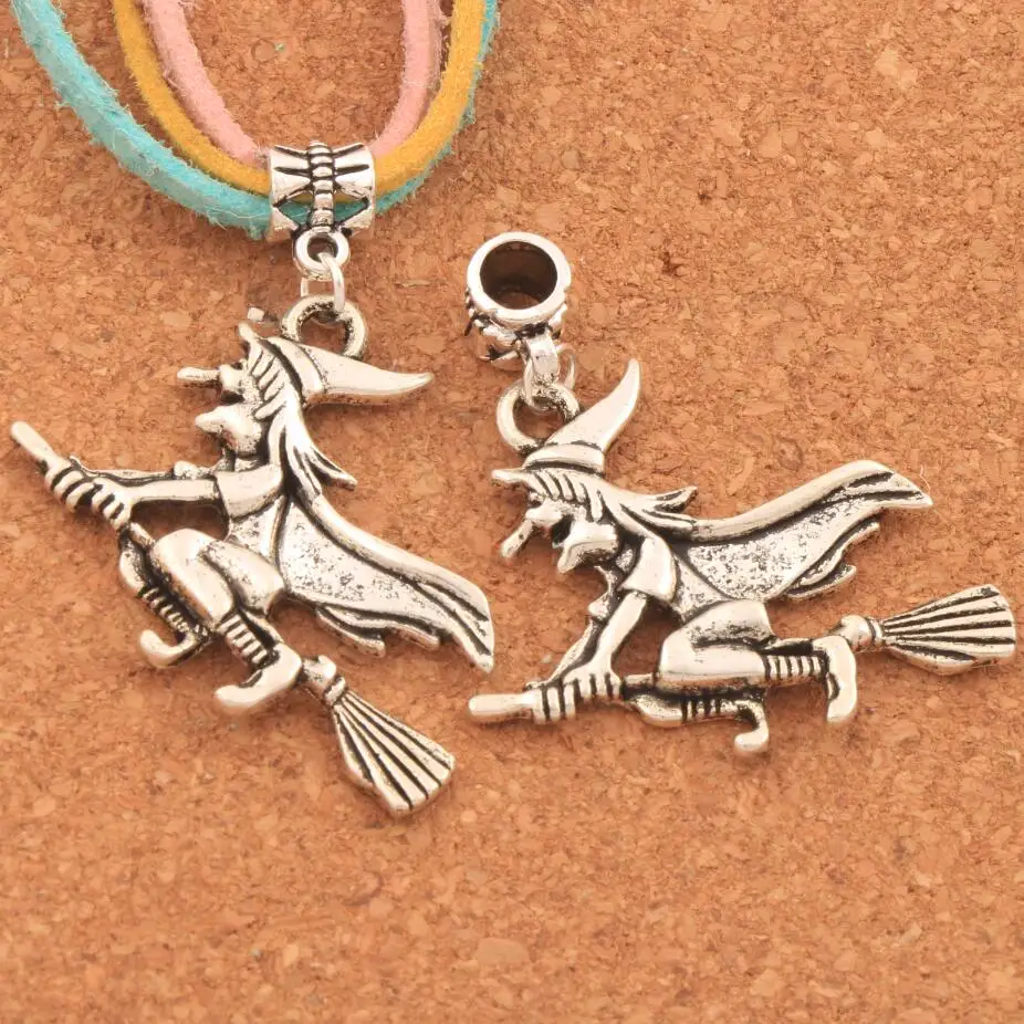 Witches On Broom Big Hole Beads 46x36.9mm 15PCS Zinc Alloy Fit European Bracelets Jewelry DIY B224
Witches On Broom Big Hole Beads 46x36.9mm 15PCS Zinc Alloy Fit European Bracelets Jewelry DIY B224