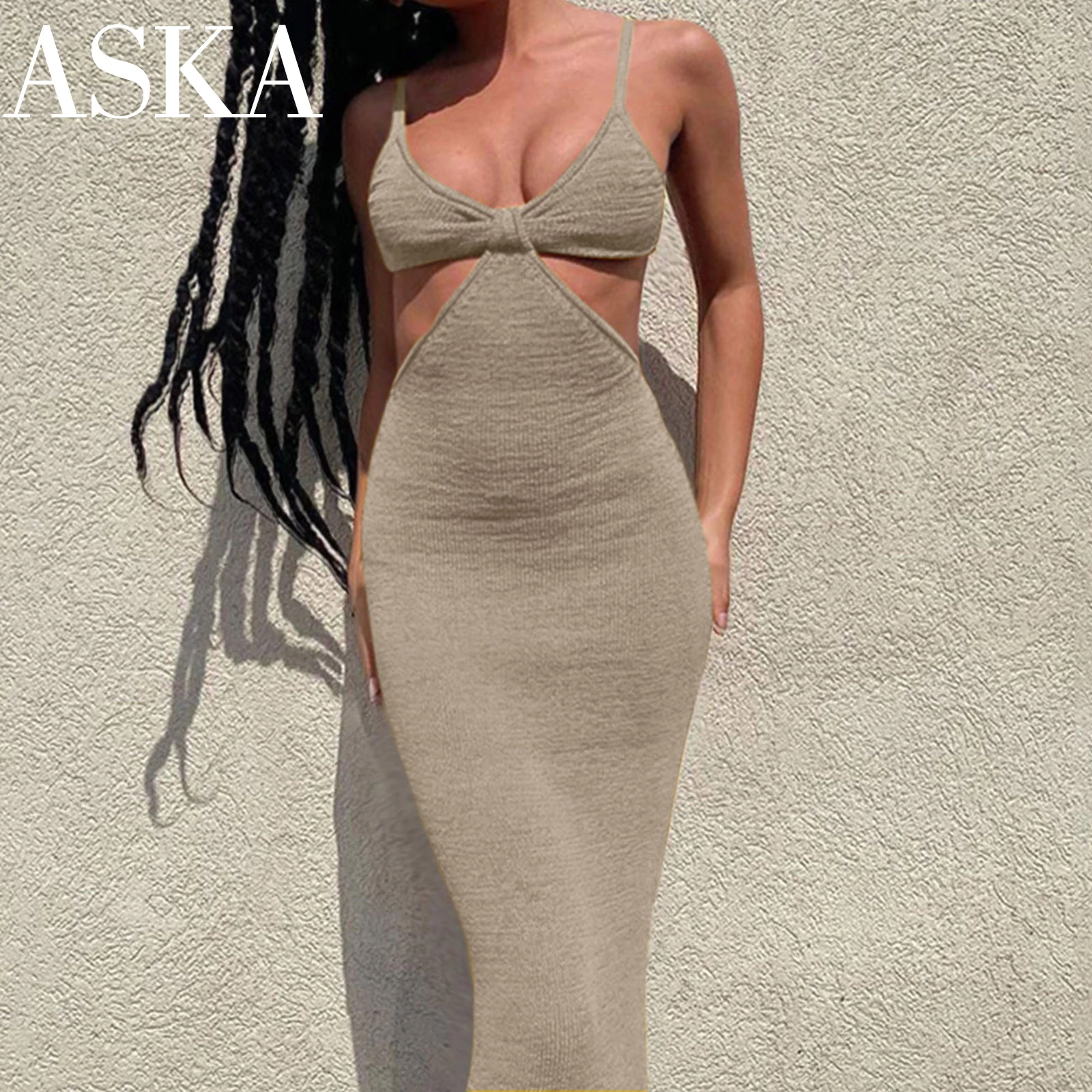 Vacation Knitted Maxi Dresses Halter Sexy for Women Solid Color Halter Bodycon Long Dress Summer Party Dress Hollow Out Backless
Vacation Knitted Maxi Dresses Halter Sexy for Women Solid Color Halter Bodycon Long Dress Summer Party Dress Hollow Out Backless
