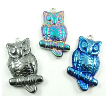 Natural Quartz crystal Titanium Hematite hand-Carved owl Gem pendant for diy jewelry making necklace Accessories3pcs
Natural Quartz crystal Titanium Hematite hand-Carved owl Gem pendant for diy jewelry making necklace Accessories3pcs