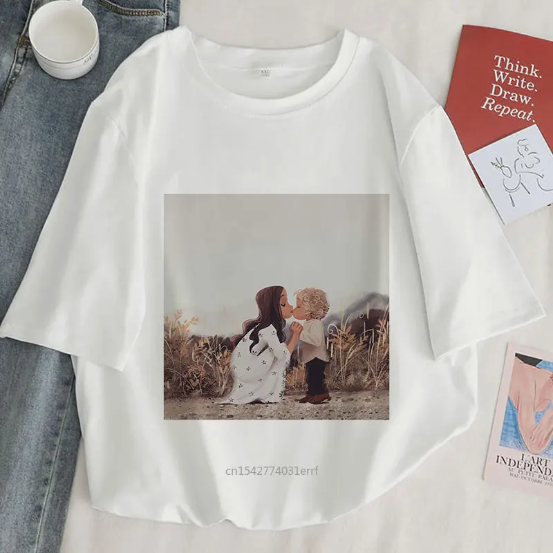 Summer Harajuku Mom And Baby Graphic Print T-shirt Women Fashion Aesthetic White Top Tees 
Summer Harajuku Mom And Baby Graphic Print T-shirt Women Fashion Aesthetic White Top Tees