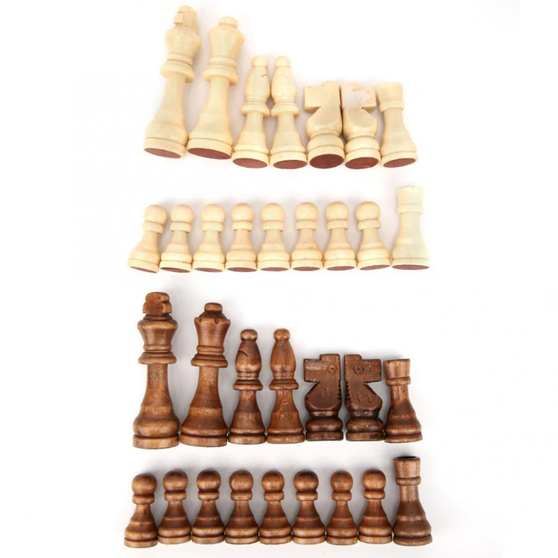 32pcs 55/77/91mm Wooden International Chess Piece Puzzle Toy Gift Children Chess Games Family Activity Without Chessboard 
32pcs 55/77/91mm Wooden International Chess Piece Puzzle Toy Gift Children Chess Games Family Activity Without Chessboard