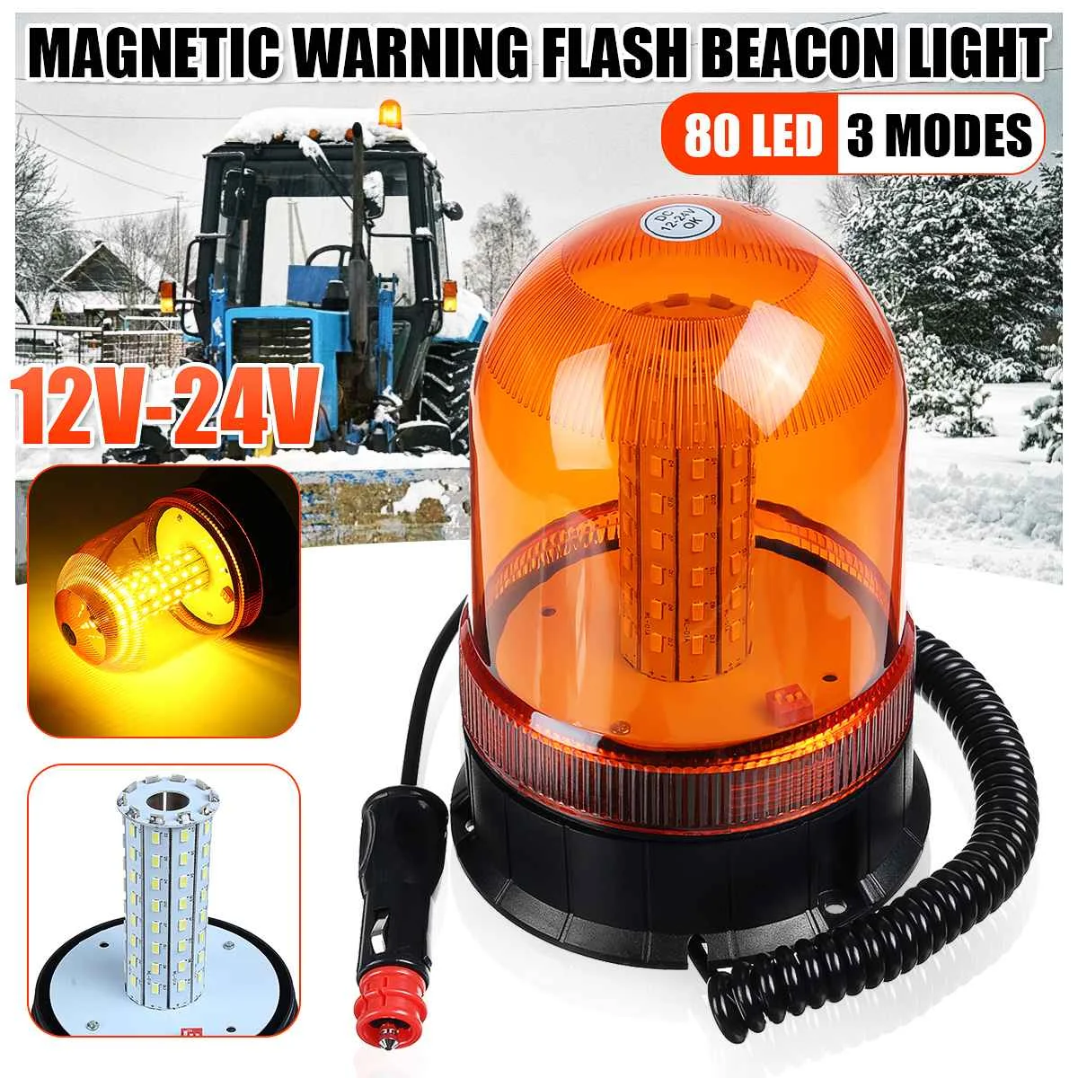 12V - 24V LED Magnetic Car Truck Strobe Light Flashing Warning Beacon Lights Circular Signal Ceiling Security Alarm Trialer
12V - 24V LED Magnetic Car Truck Strobe Light Flashing Warning Beacon Lights Circular Signal Ceiling Security Alarm Trialer