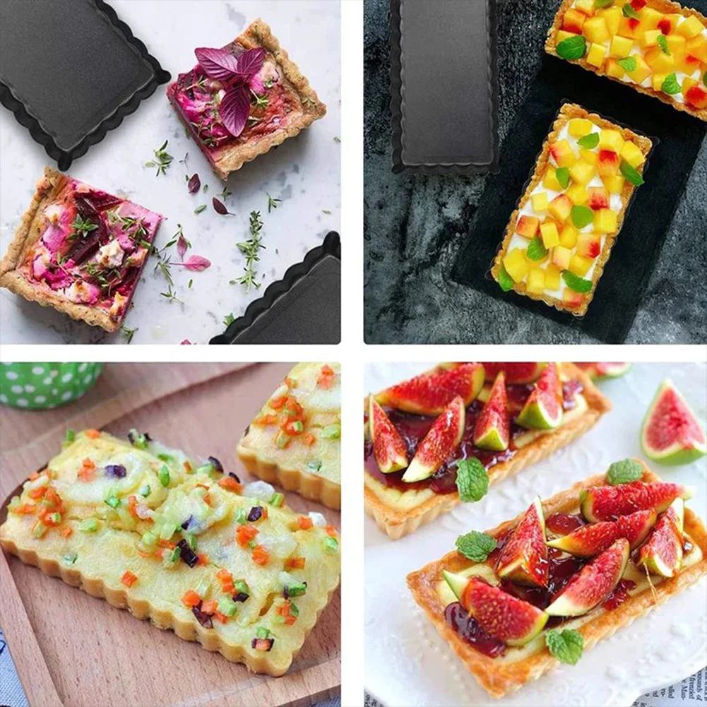 3/6pcs Rectangle Non-Stick cake mold Mini Tart Pan Mini Pie Pan Removable Bottom Nonstick Quiche Pans Heavy Duty Pizza Pan
3/6pcs Rectangle Non-Stick cake mold Mini Tart Pan Mini Pie Pan Removable Bottom Nonstick Quiche Pans Heavy Duty Pizza Pan