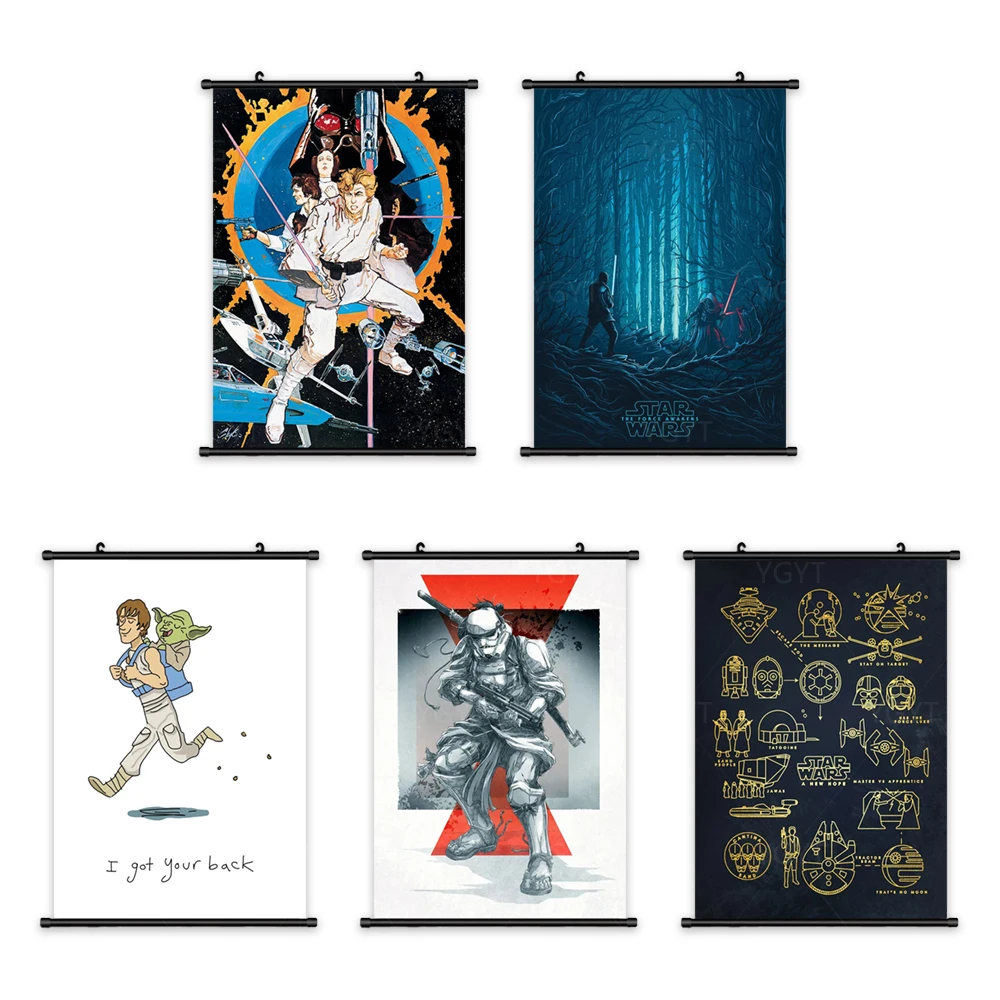 Wall Art Star Wars Pictures Mural Movie Poster Plastic Classic Scroll Hanging Disney Painting Character Canvas Print Home Decor 
Wall Art Star Wars Pictures Mural Movie Poster Plastic Classic Scroll Hanging Disney Painting Character Canvas Print Home Decor