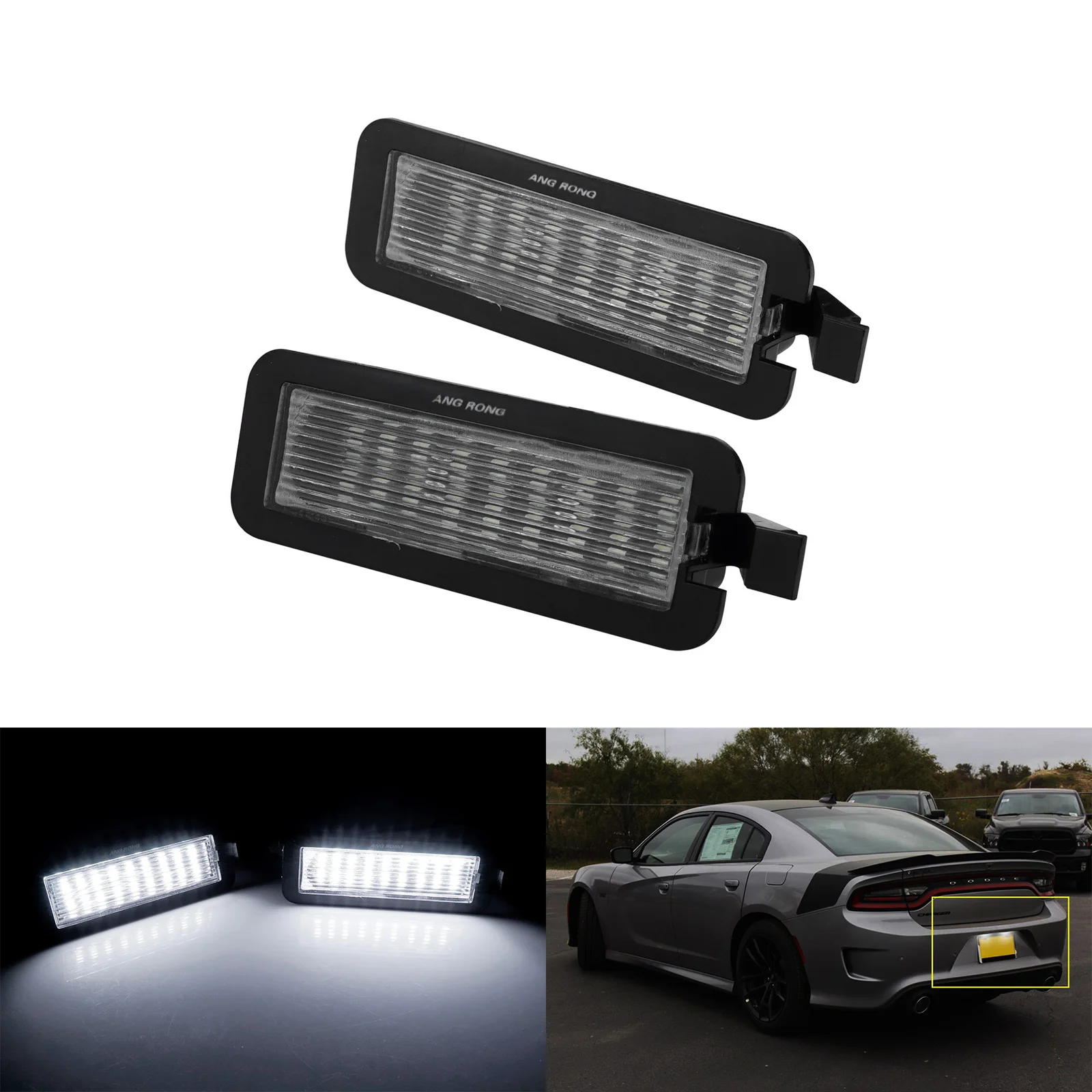 ANGRONG 2X For Dodge Charger Challenger Chrysler 300 Pacifica 18 LED License Plate Light
ANGRONG 2X For Dodge Charger Challenger Chrysler 300 Pacifica 18 LED License Plate Light