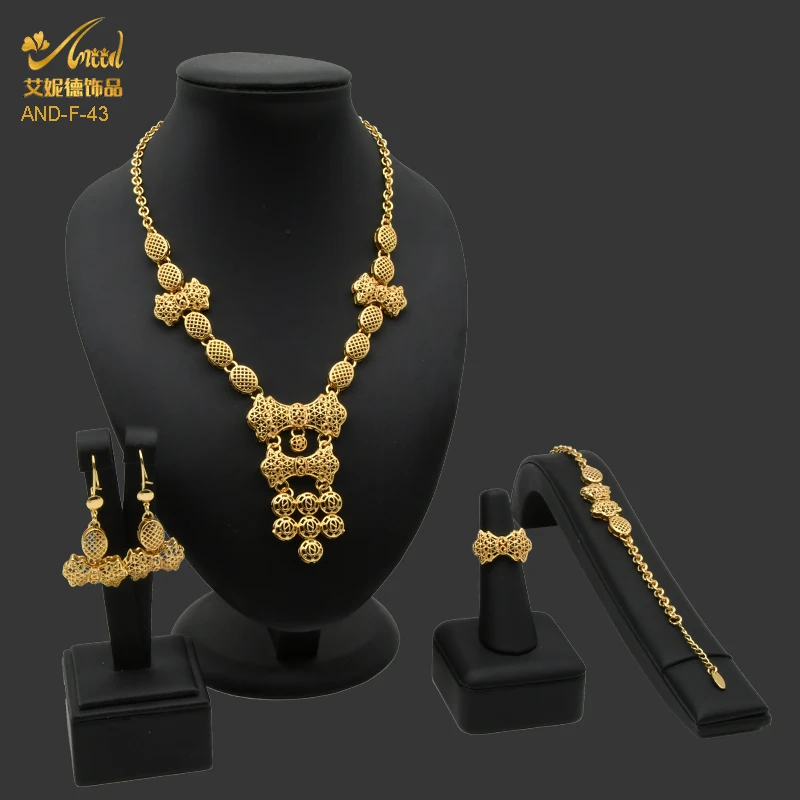 African Gold Jewelry Set For Women Wedding 24k Gold Plated Bridal Long Necklace Earrings Bracelet Ring Set Big Dubai Ornament 
African Gold Jewelry Set For Women Wedding 24k Gold Plated Bridal Long Necklace Earrings Bracelet Ring Set Big Dubai Ornament