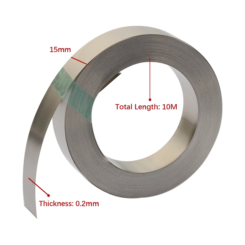 New 10M 15mm x 0.2 Nickel Strip Tape For Li 18650 Battery Spot Welding Compatible For Spot Welder Machine
New 10M 15mm x 0.2 Nickel Strip Tape For Li 18650 Battery Spot Welding Compatible For Spot Welder Machine