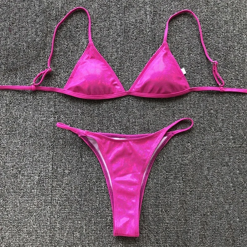 Women Silver Bikini Set Thong Swimsuit Silver Strap Two Piece Swimwears Female Swimsuit Set Push Up Biquini Set Feminina
Women Silver Bikini Set Thong Swimsuit Silver Strap Two Piece Swimwears Female Swimsuit Set Push Up Biquini Set Feminina